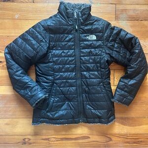 The North Face Girls (10-12)Reversible Black Puffer Jacket/Fleece